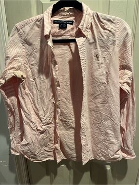 Ralph Lauren Sport Pink and White Striped Shirt